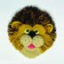 Crochet Applique Lion Cushion