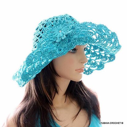 Turquoise Summer Floppy Hat
