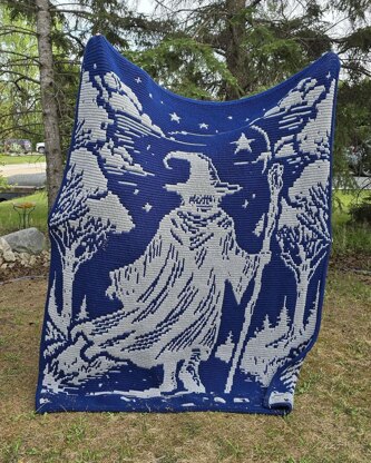 Wizard's Way | Fantasy Wizard Mosaic Blanket