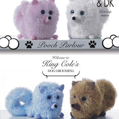 Pomeranian Dogs in King Cole Tinsel Chunky & Dollymix DK - 9077pdf - Downloadable PDF