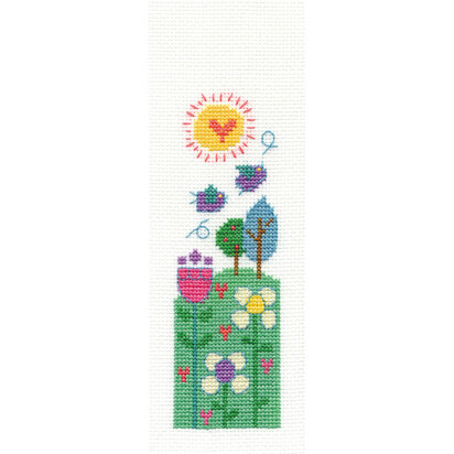 DMC Beautiful Day Bookmark 14 Count Cross Stitch Kit - 23.4cm x 4.8 cm