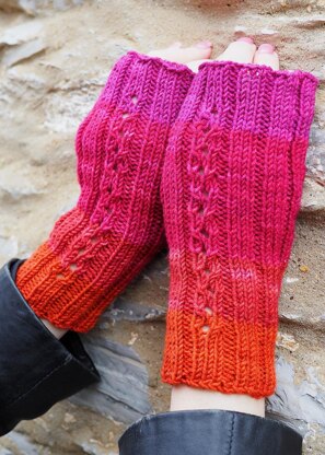 I Love A Theme Fingerless Mitts