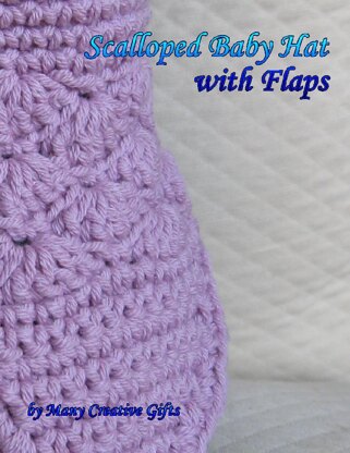 Scalloped Baby Hat with Flaps Crochet Pattern