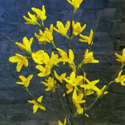 Easter tree yellows bells flower twig Forsythia spring flower