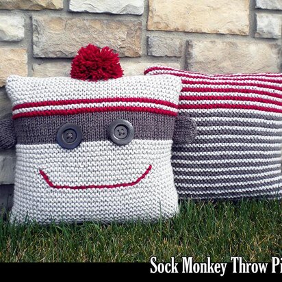Sock Monkey Throw Pillows