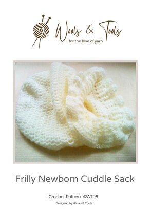 Frilly Newborn Cuddle Sack Crochet Pattern