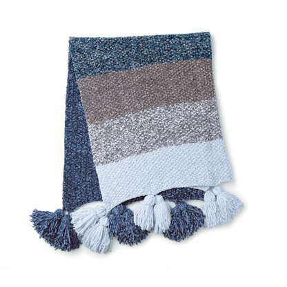Blue Velvet Fade Knit Blanket in Bernat Velvet - BRK0502-011931M - Downloadable PDF