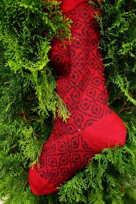 Croix de Noël Christmas Stocking