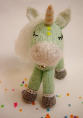 Toy Knitting Pattern plush Unicorn Knit a magical Unicorn as a gift for a girl