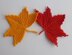 Maple leaf motifs. Irish crochet