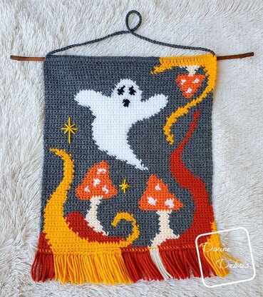 Ghost in the Mushrooms Wall Hanging