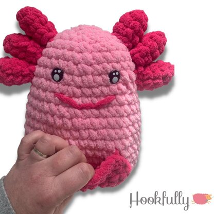 Squishy Axolotl Amigurumi Crochet pattern by Hookfully