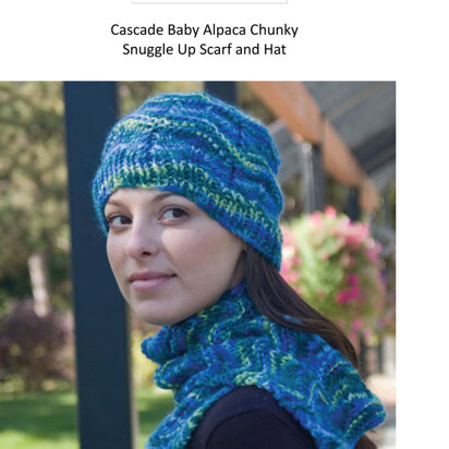 Snuggle Up Hat & Scarf in Cascade Baby Alpaca Chunky - C199