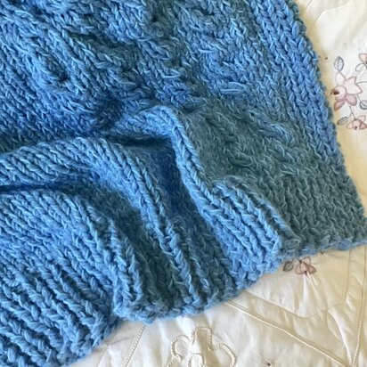 The Blue Topaz Throw - knitting pattern