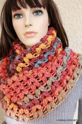 Puff Stitch Chunky Infinity Scarf Tutorial