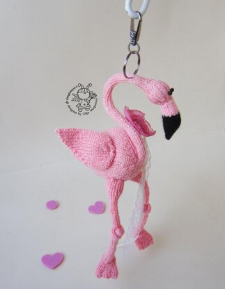 Keychain Pink flamingo