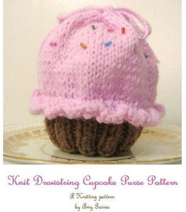Drawstring Cupcake Purse Knit Pattern
