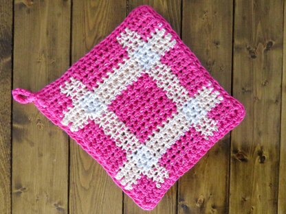 Plaid Pot Holder Crochet Collection