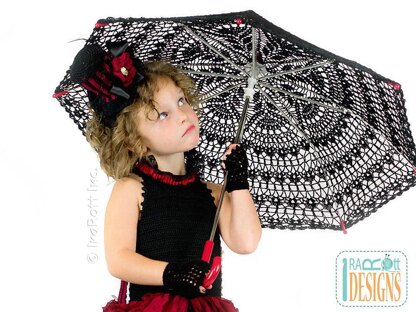 Victorian Goth Steampunk Style Lace Parasol