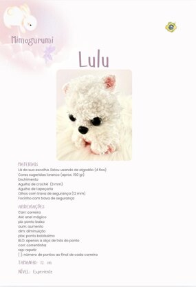 Lulu the Pomeranian — Amigurumi Crochet Pattern Available in English and Portuguese