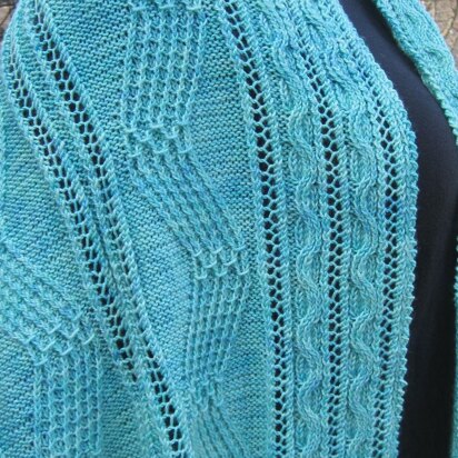 Echo Lake Cluster Shawl