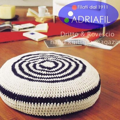 Pouf in Adriafil Navy