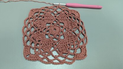 Rosewood Petals Crochet Blouse