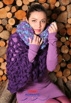 Audace Collar and Supremo Shawl in Adriafil Genio and Magia - Downloadable PDF