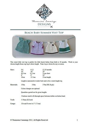 Baby Girl's Summer Vest Top