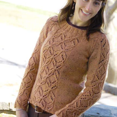 Winter Butterflies Sweater in Knit One Crochet Too Brae Tweed - 2052 - Downloadable PDF