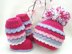 Baby Booties Baby Hat Knitted Baby Set with Crochet Finishing work