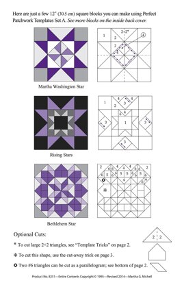 Marti Michell Set A Perfect Patchwork Quilting Template