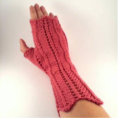 Lace Chevron Fingerless Gloves