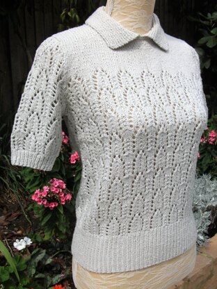 Vintage Lacy Sweater with Collar