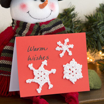 Snowflake Holiday Card in Aunt Lydia's Metallic Crochet Thread Size 10 - LC3171