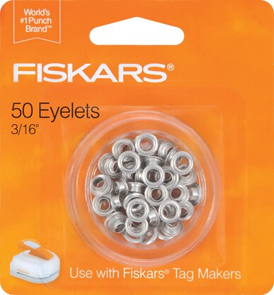 Fiskars Tag Maker Eyelets 50/Pkg - Silver 3/16"