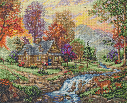 Anchor Mountain Retreat Cross Stitch Kit - 34cm x 27cm