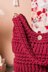 Cotton crochet shoulder bag "Glass of wine"