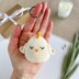 Crochet chick pattern keychain Amigurumi chicken keyring Bag charm Car mirror hanging decor Mini toy