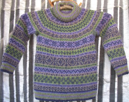 Lilac Mist Turtleneck sweater in the round
