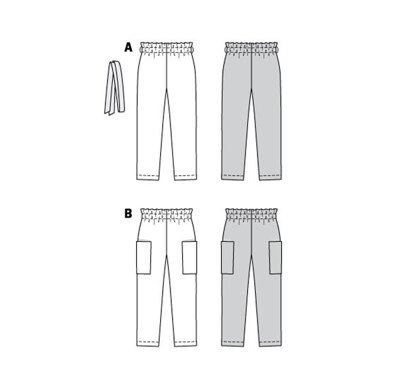 Burda Style Children's Pull-On Pants B9255 - Sewing Pattern