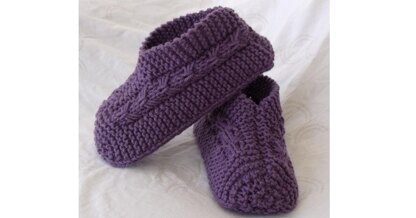 Easy to Knit Bow Slippers