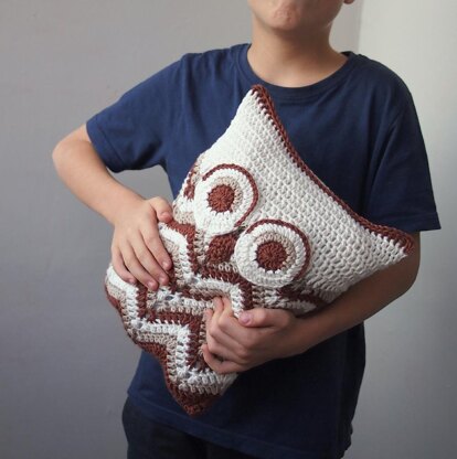 Owl chevron zig zag toy pillow