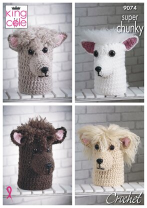 Andre The Alpaca Double Toilet Roll Cover/ Doorstop in King Cole Super Chunky - 9074pdf - Downloadable PDF