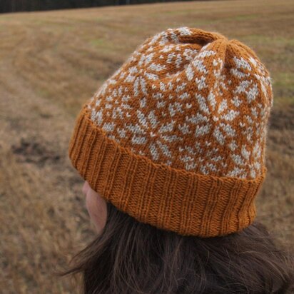 Nordavind hat with ribbed edge - knitting pattern