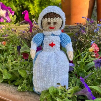 WWI Red Cross Nurse Doll Knitting Pattern - Toy Knitting Pattern