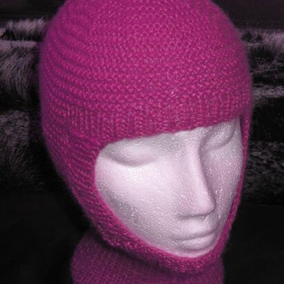 GARTER STITCH BALACLAVA AND BEANIE HAT