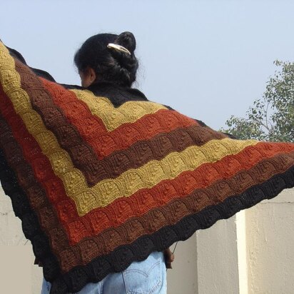 Cascading Kites Triangular Shawl