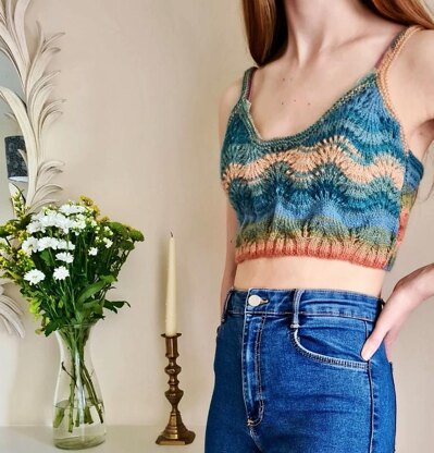 Pointelle Chevron Bralette