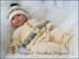 Striped Squares Suit 16-22” doll/newborn/0-3m baby